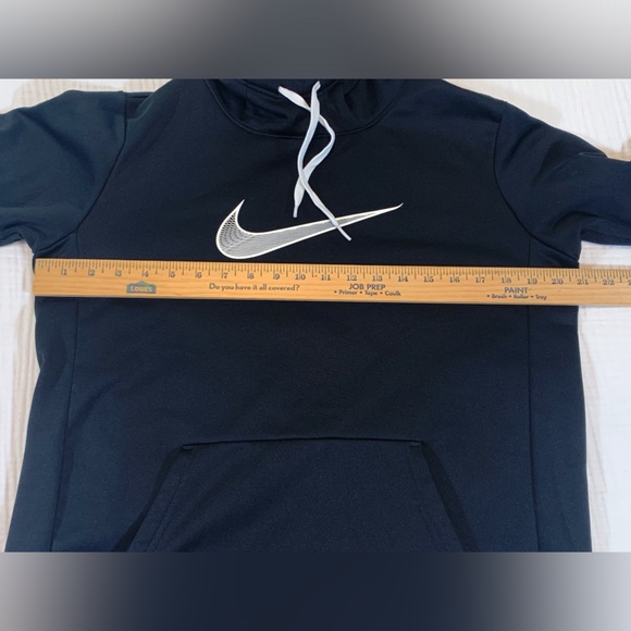 Nike Black Dri-FIT Therma Training Hooded Pullover Men’s Size Medium Swoosh Logo - Picture 6 of 12